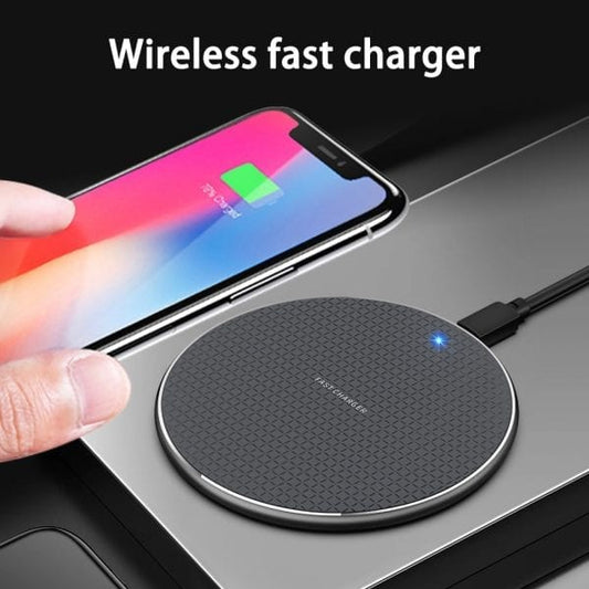 Cargador Inalámbrico Rápido 15W | Compatible con iPhone & Samsung | Ultrafino y Antideslizante