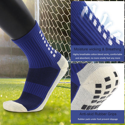 3 Pares Calcetines Deportivos Antideslizantes | Fútbol, Baloncesto y Running | Premium Grip Socks