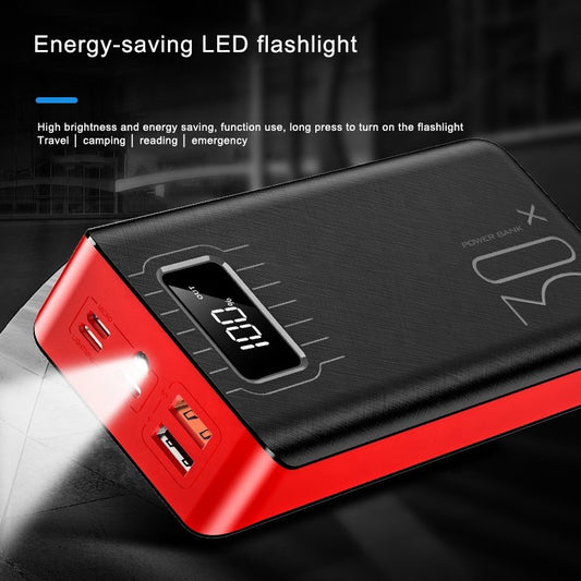 Power Bank 20,000 mAh | Carga Rápida Dual USB + Linterna LED | Portátil y Universal