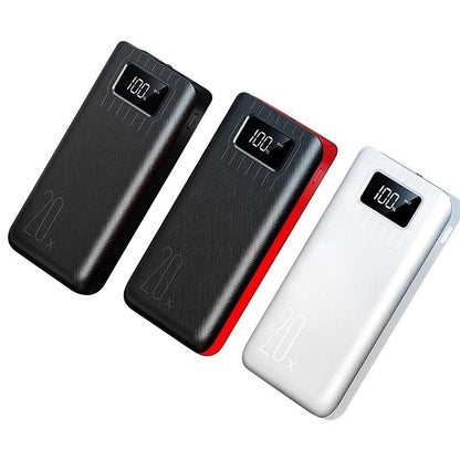 Power Bank 20,000 mAh | Carga Rápida Dual USB + Linterna LED | Portátil y Universal