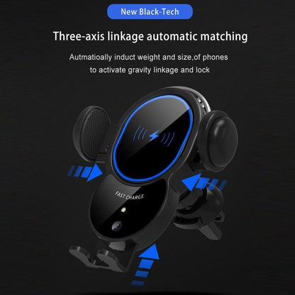 Cargador Inalámbrico Coche 15W | Soporte Autoajustable Qi Fast Charge para iPhone y Samsung