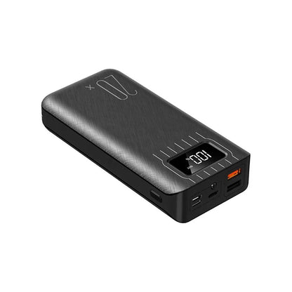 Power Bank 20,000 mAh | Carga Rápida Dual USB + Linterna LED | Portátil y Universal