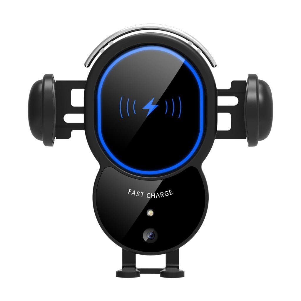 Cargador Inalámbrico Coche 15W | Soporte Autoajustable Qi Fast Charge para iPhone y Samsung